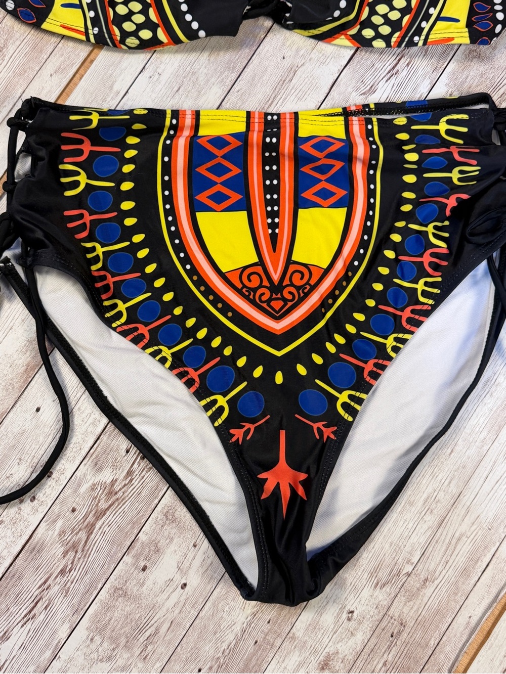 New Vibrant African Print Two-Piece Bikini Set - Picture 5 of 12